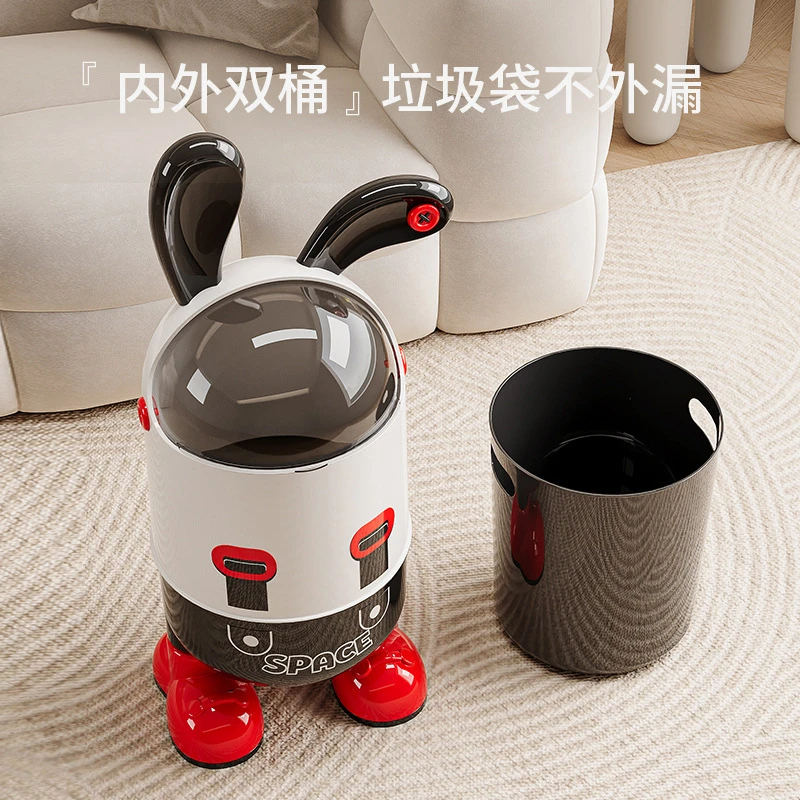 垃圾桶大容量高颜值卡通垃圾桶家用客厅卧室卫生间防水废纸收纳桶