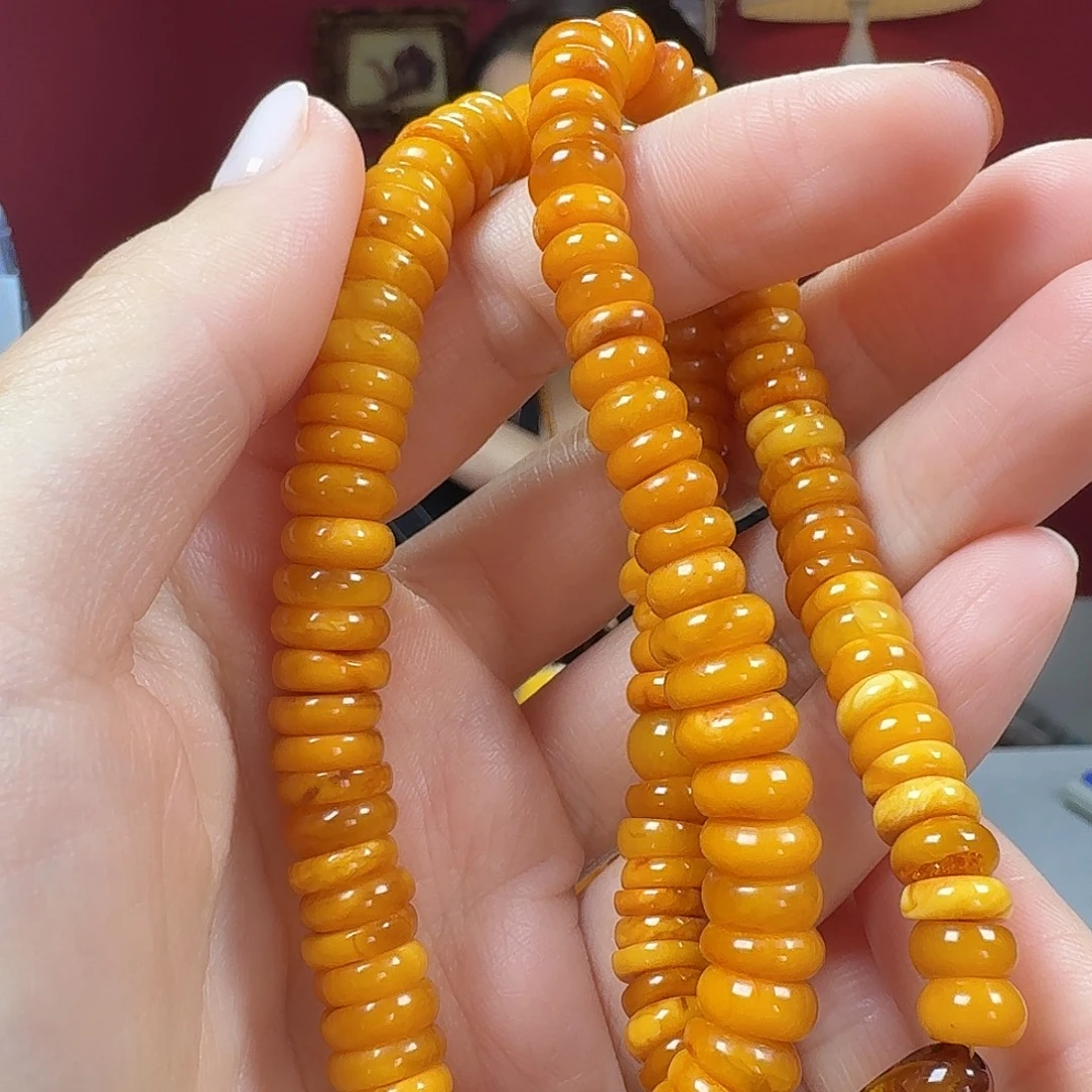 蜜蜡项链未镶嵌项链