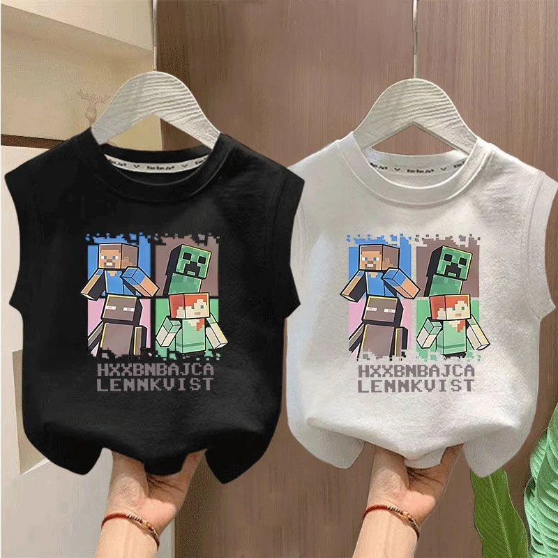 新款纯棉儿童短袖T恤2025卡通夏季世界印花半袖男童上衣