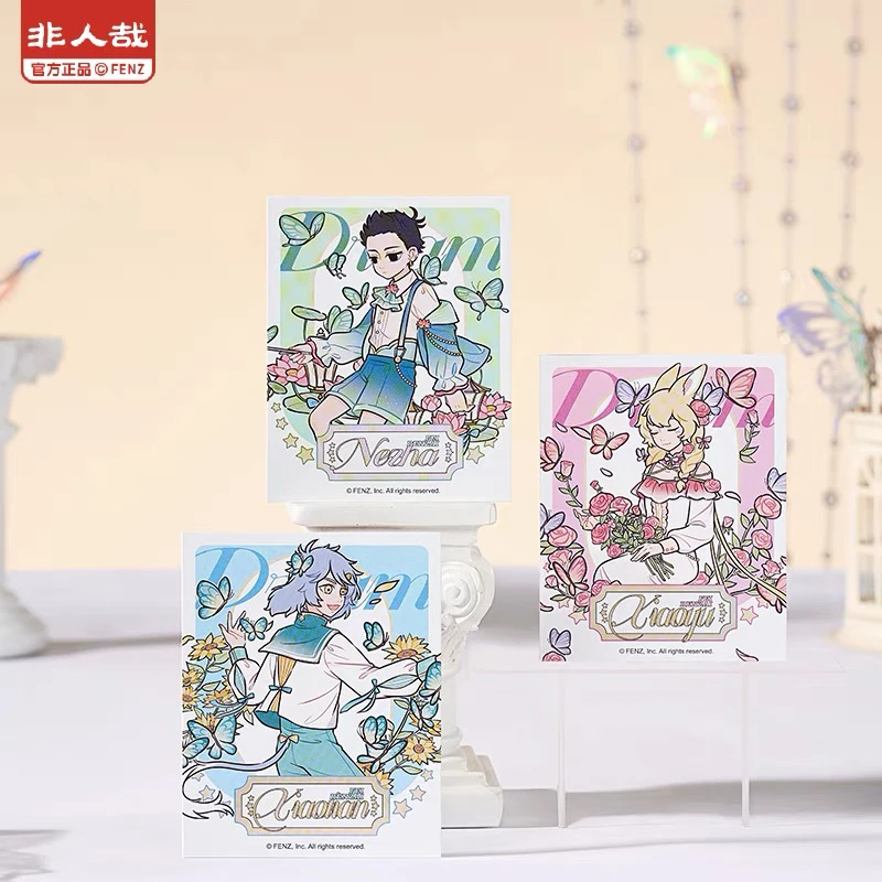 非人哉梦蝶系列拍立得盲盒原创卡通逆向镭射收藏卡牌
