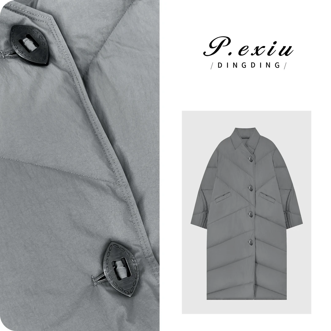 【雪域大暖被】进口白鹅绒蓬松保暖长款羽绒服MJ105