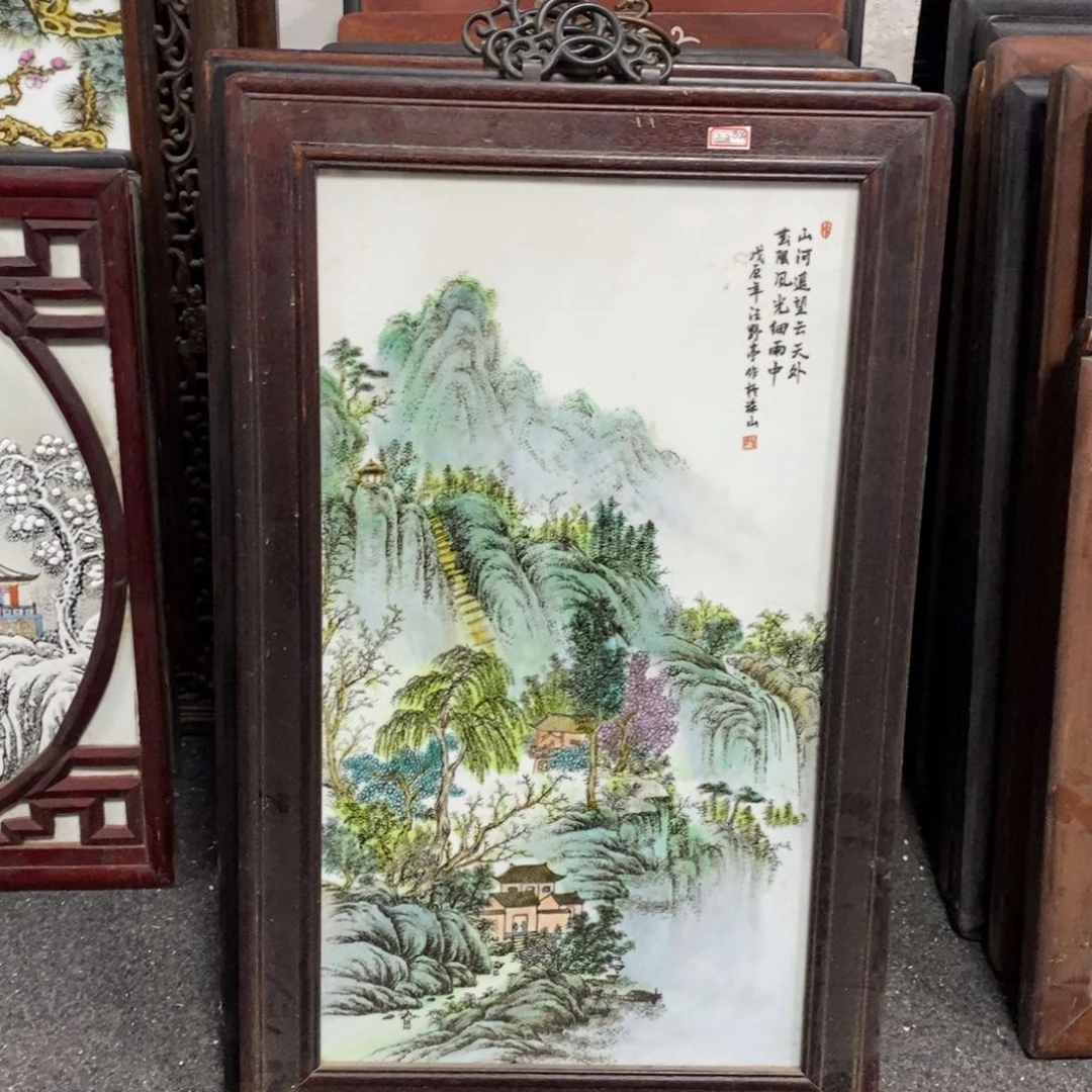 瓷片64*70*1景德镇瓷板画柴窑烧制