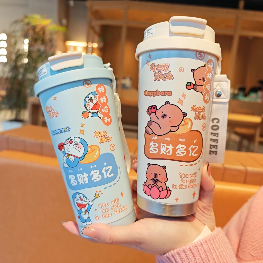 【熹熹】2025新款可爱高颜值双饮316不锈钢陶瓷内胆随身车载保温杯