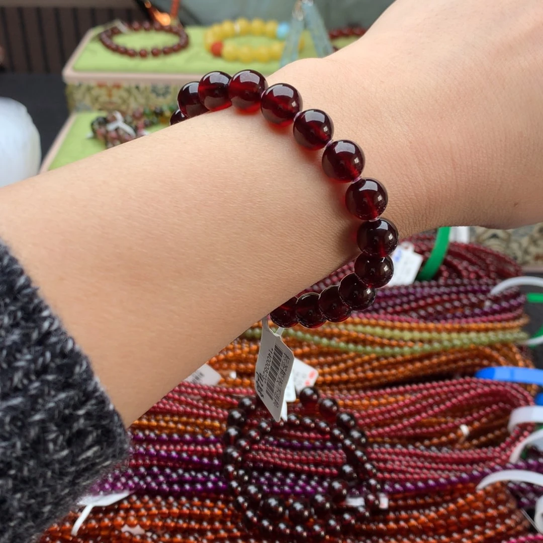 石榴石手串未镶嵌手串