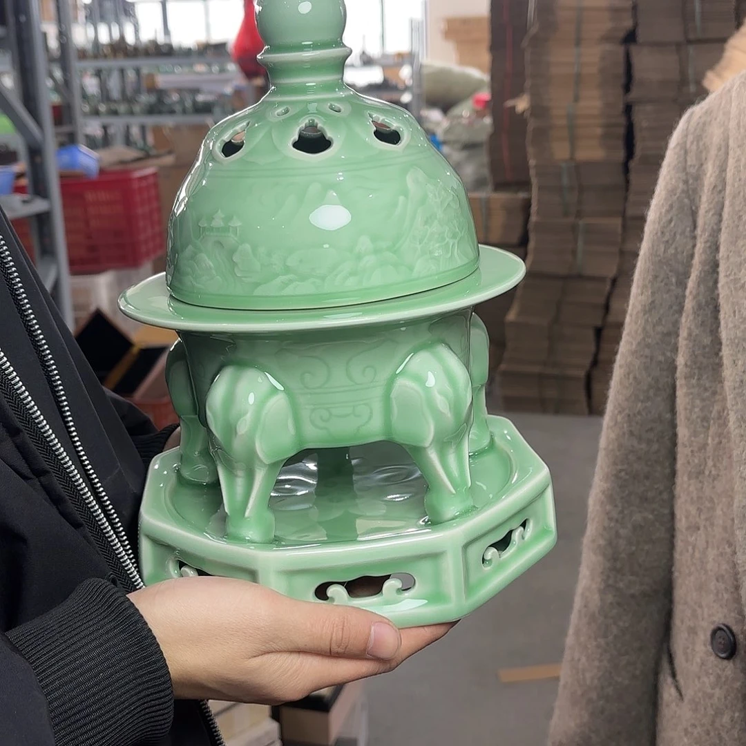 龙泉云间青瓷小米茶器