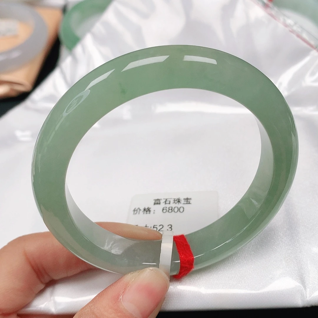 翡翠手镯未镶嵌天然翡翠手镯53