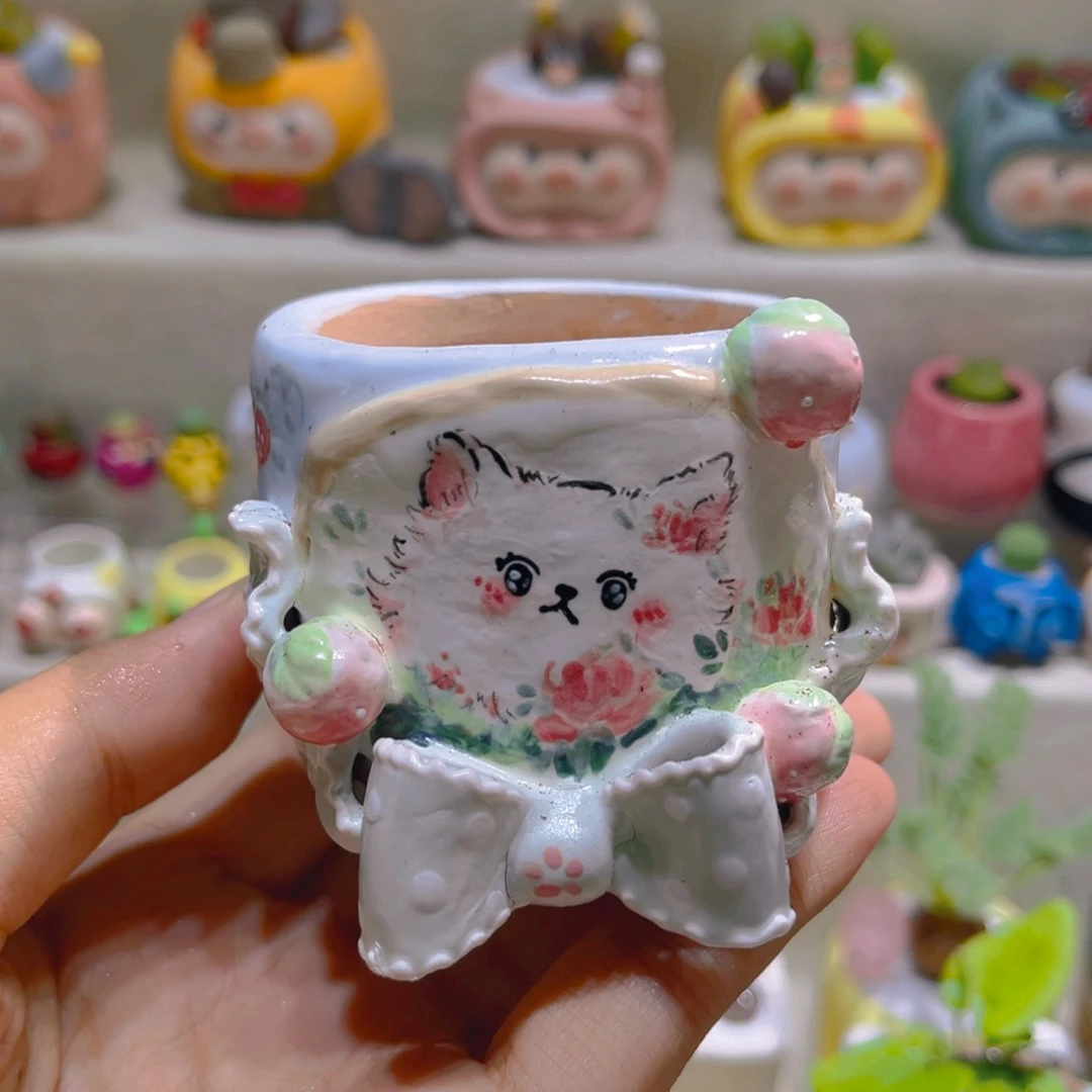 091纯手工制作重工盆盆48一个