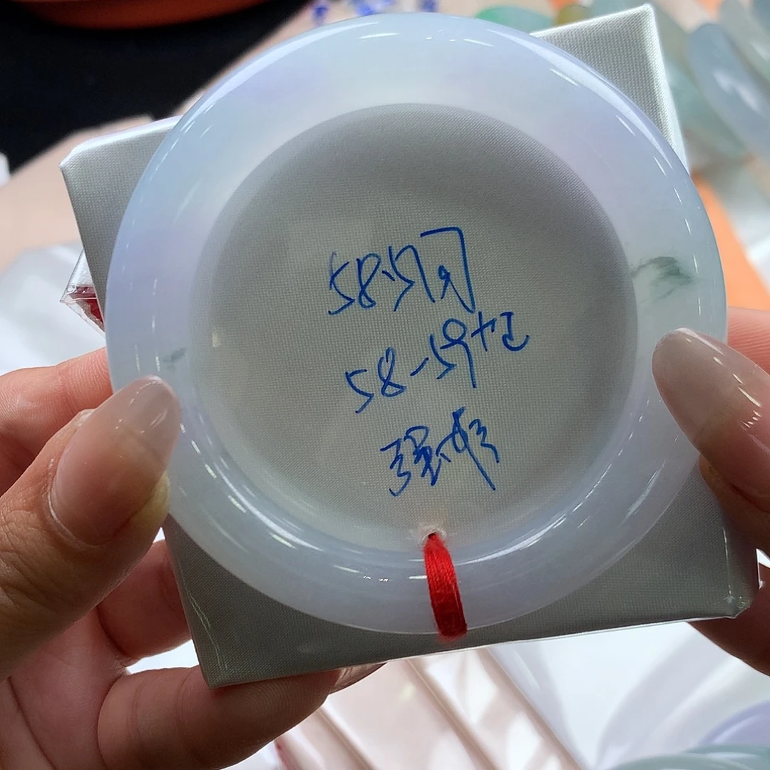 翡翠未镶嵌手镯58.5圆对圈必入