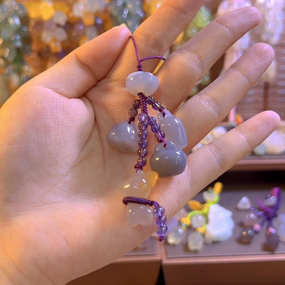 【闪购商品】玛瑙/玉髓车挂未镶嵌不**…福利款手机链