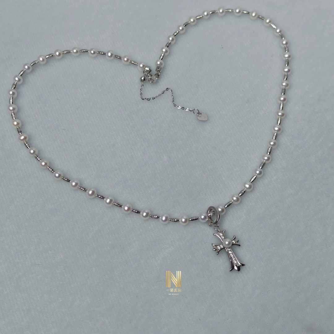 【一诺甄选】梵星 克罗心精工设计款特选珍珠星光链 3-4mm