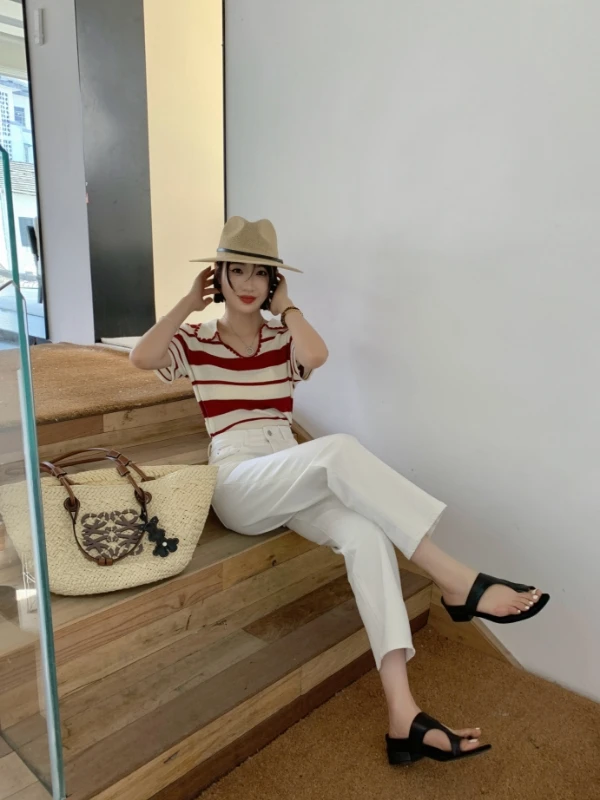 白色小法棍牛仔裤！四面弹定制料，夏季薄料会呼吸的裤子哦！