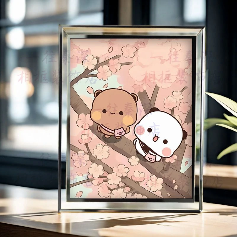 【超高还原度】可爱一二布布日常系列高清幸福照片水晶玻璃相框桌面