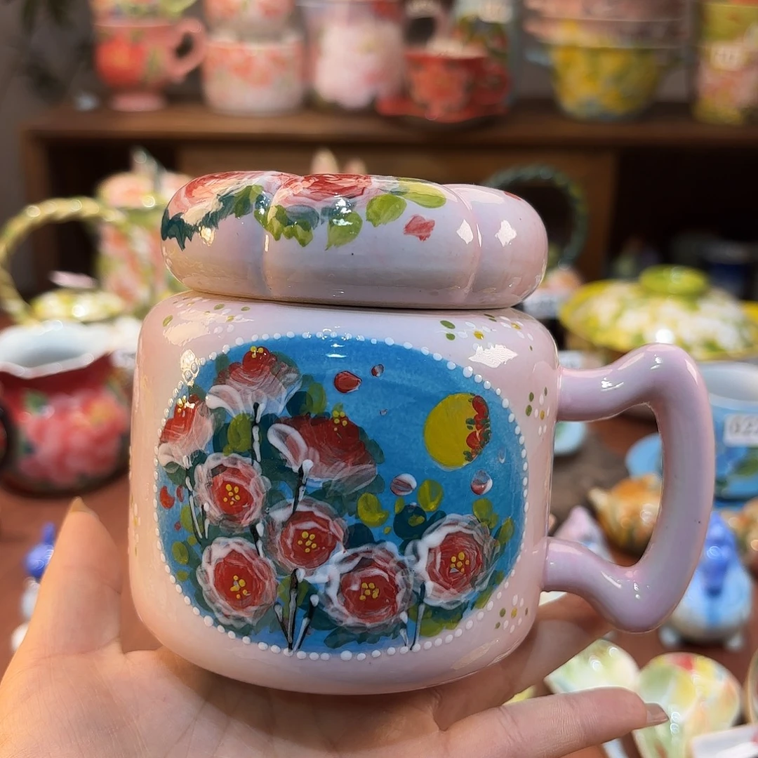 景德镇手绘高温釉下彩陶瓷茶具