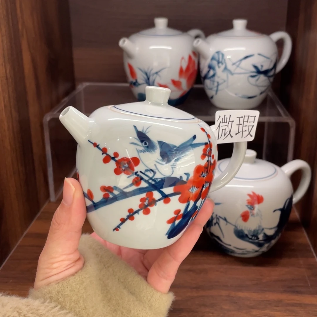 有瑕釉下彩纯手绘