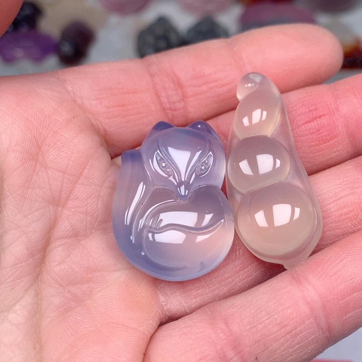 玛瑙/玉髓颈饰未镶嵌紫*籽