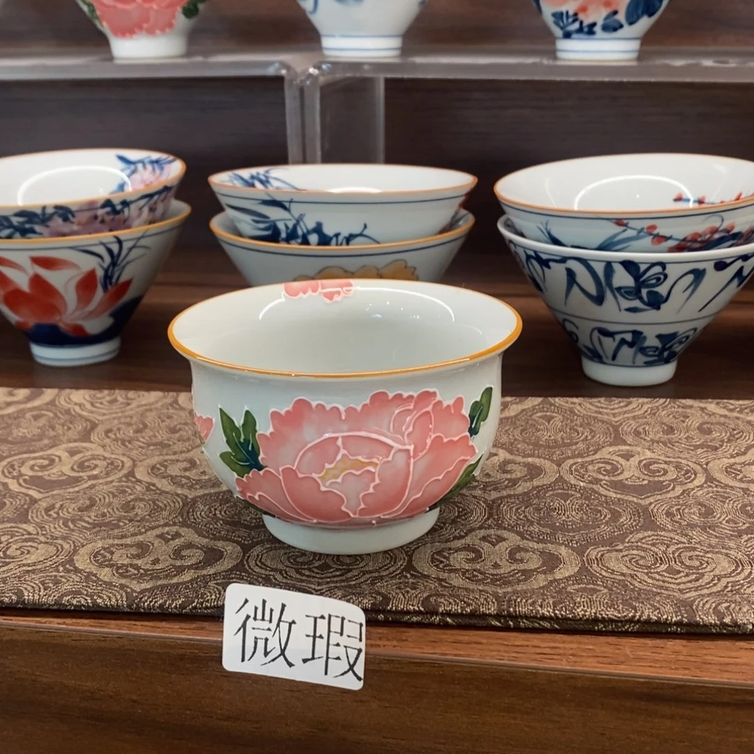 釉下彩老陶泥手工绘制
