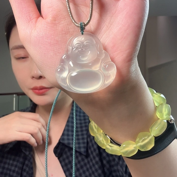 慧***心蛇纹石玉未镶嵌颈饰