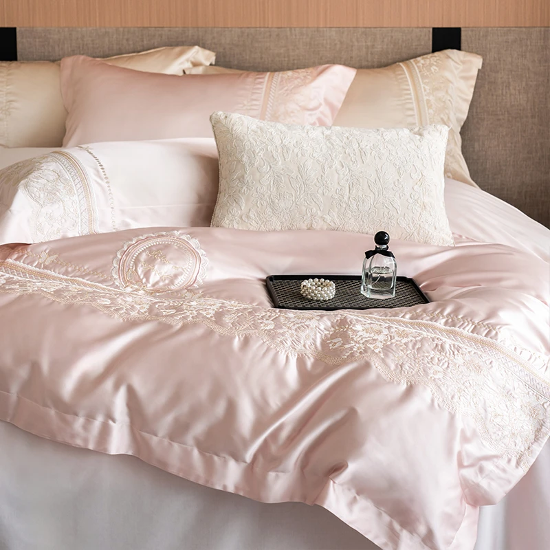 喜兹 绮梦花枝 兰精天丝提花四件套 轻奢高级丝滑凉感床上用品
