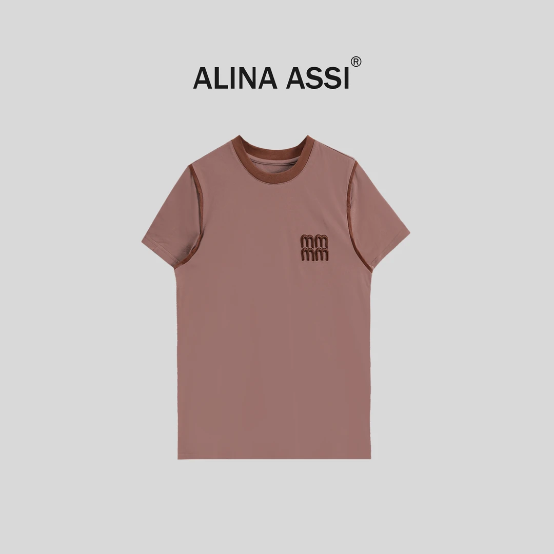 【楠楠】2024新款百搭时尚T恤简约显瘦短袖上衣YML724