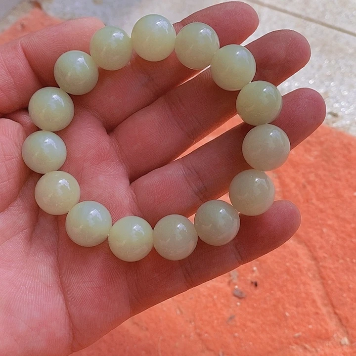 手链未镶嵌和田玉（糖玉）