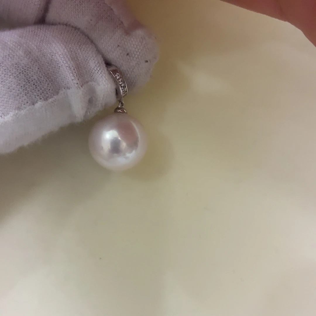吊坠(不含链)淡水珍珠银S925镶嵌