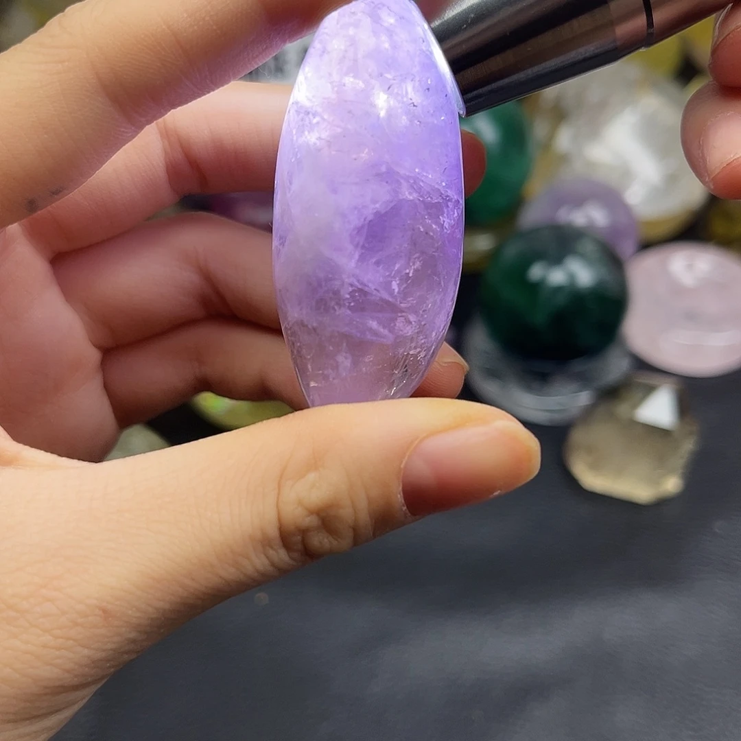未镶嵌紫晶珠宝半成品175水晶石