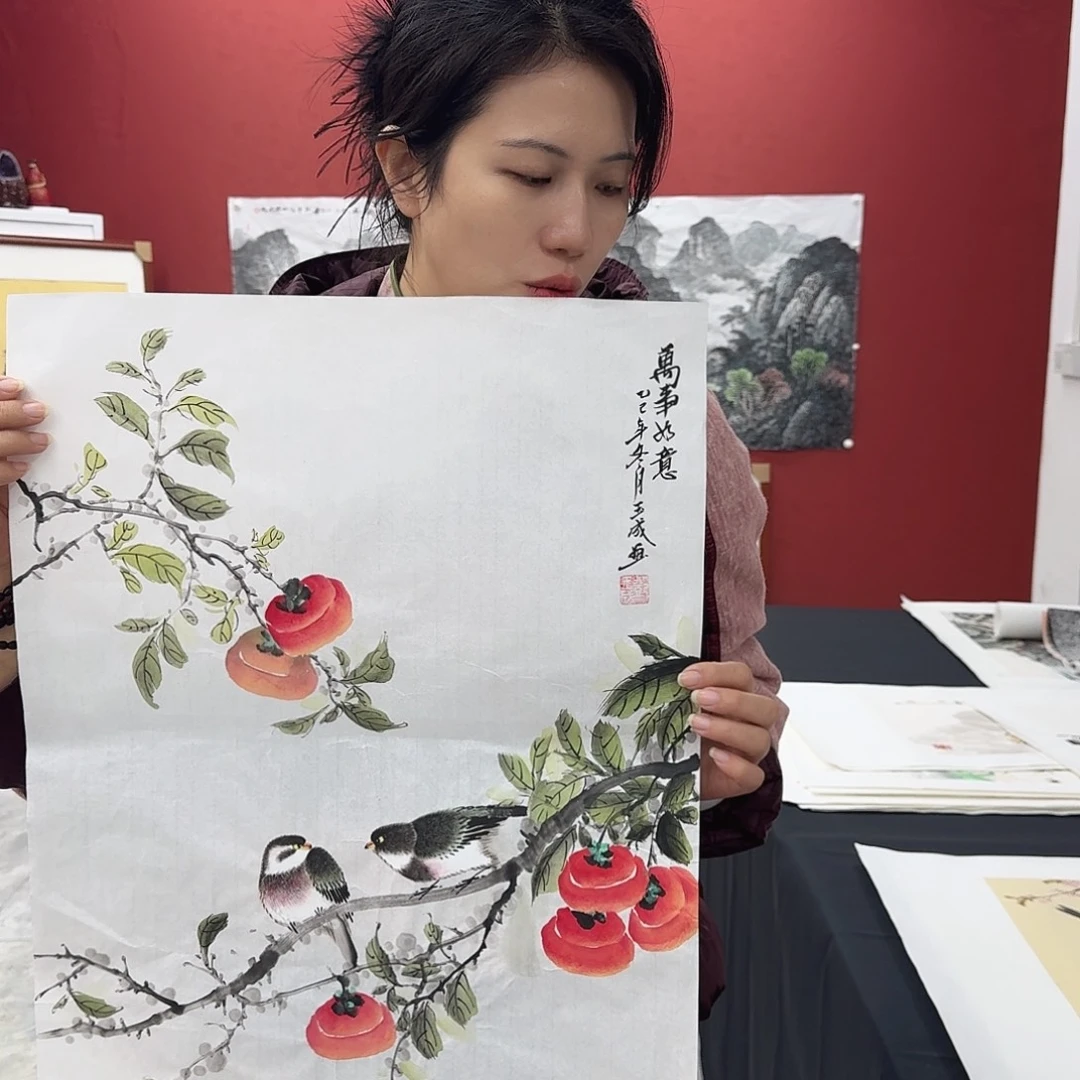 国画国画作品欣赏四尺三开