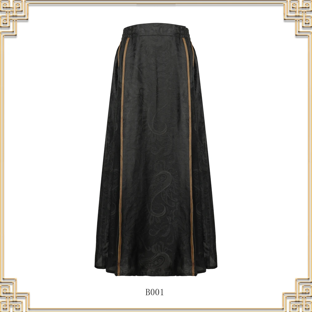 PP 2025新款气质国风弹力腰马面裙B001