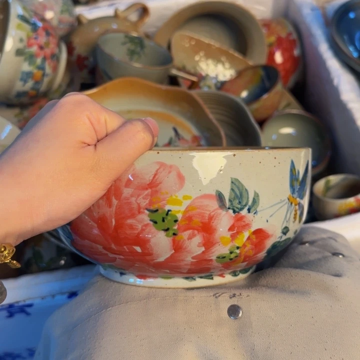瓷片手工手绘细微不一样