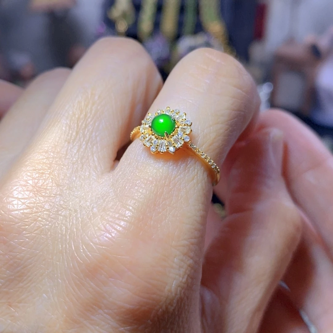 翡翠银S925镶嵌颈饰天然翡翠