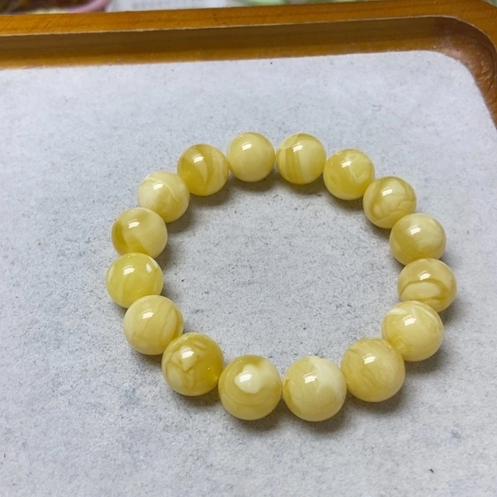 蜜蜡未镶嵌裸石手串