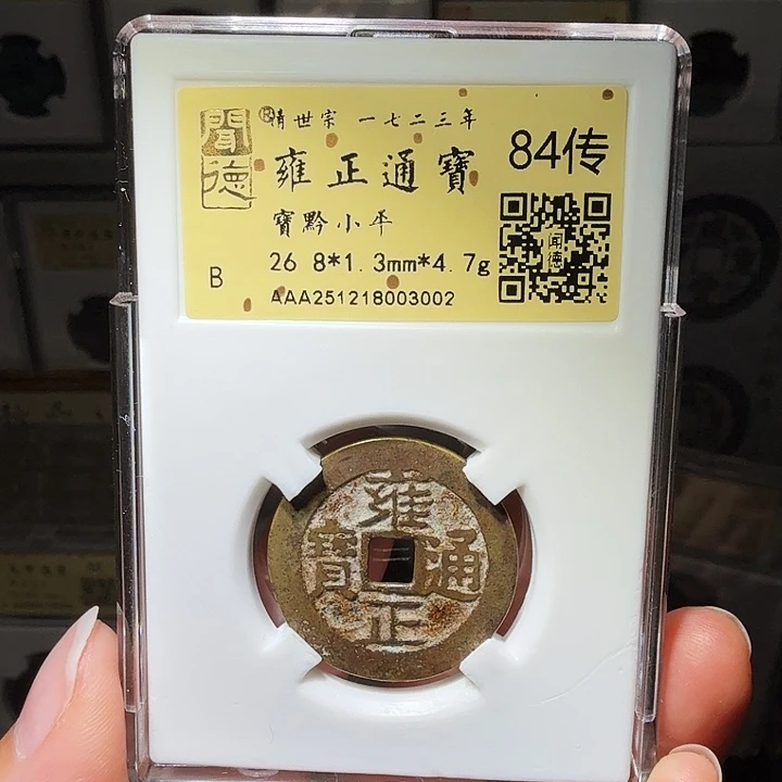 山***峰铜瀚海文物A雍正宝黔3002