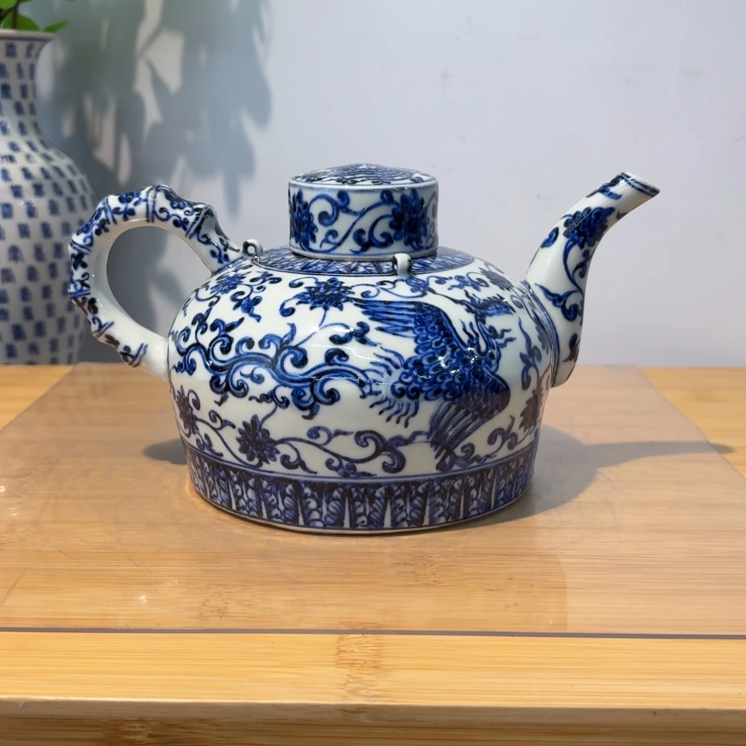 术***道摆件陶瓷器工艺品摆件青花