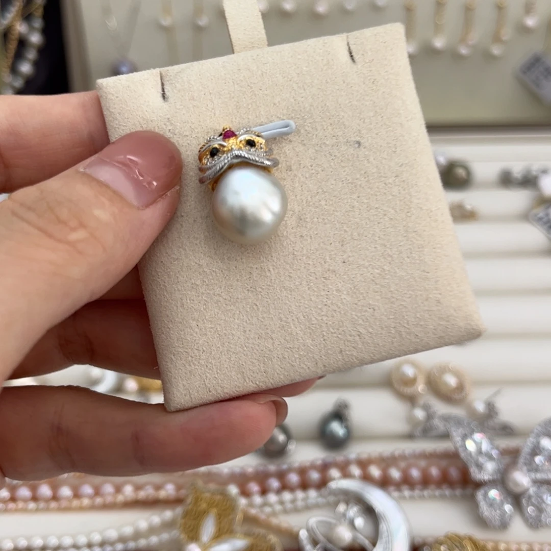 吊坠(不含链)银S925镶嵌海水珍珠