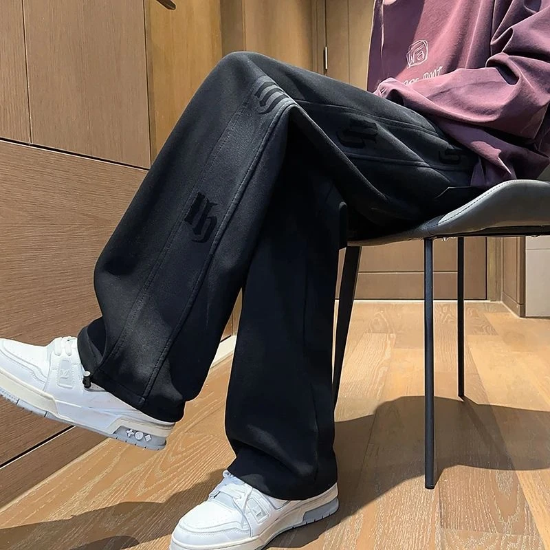 2025秋季新款青少年男生直筒运动裤时尚潮牌宽松百搭款卫裤长裤