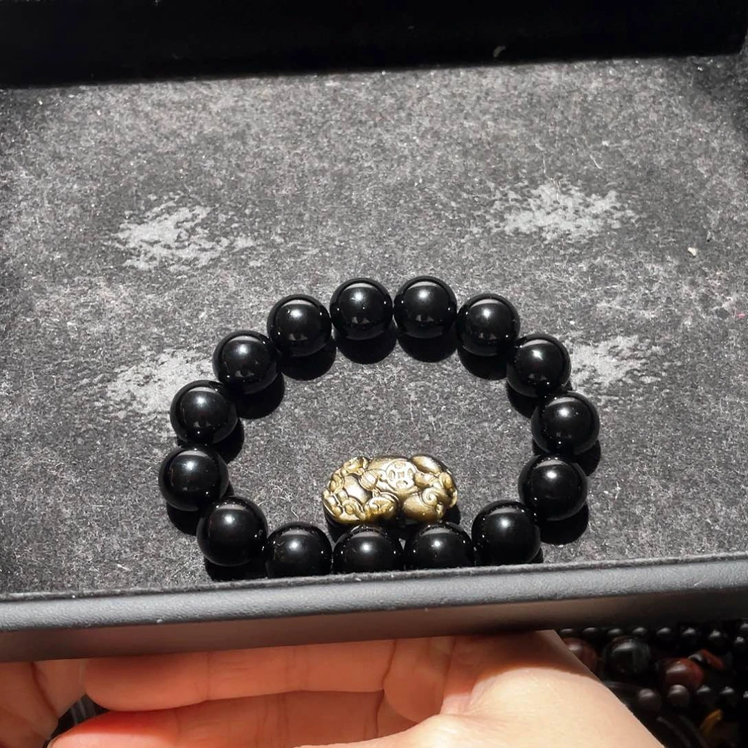 黑曜岩手链未镶嵌漠*洋