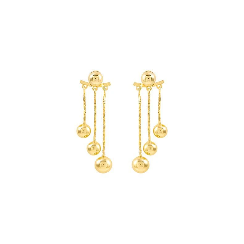 AIYO  小圆球超灵动气质小众高级感爆款流苏耳坠女耳钉