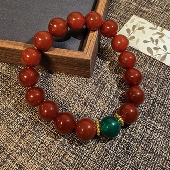 【倾心】红玛瑙手串(12mm)