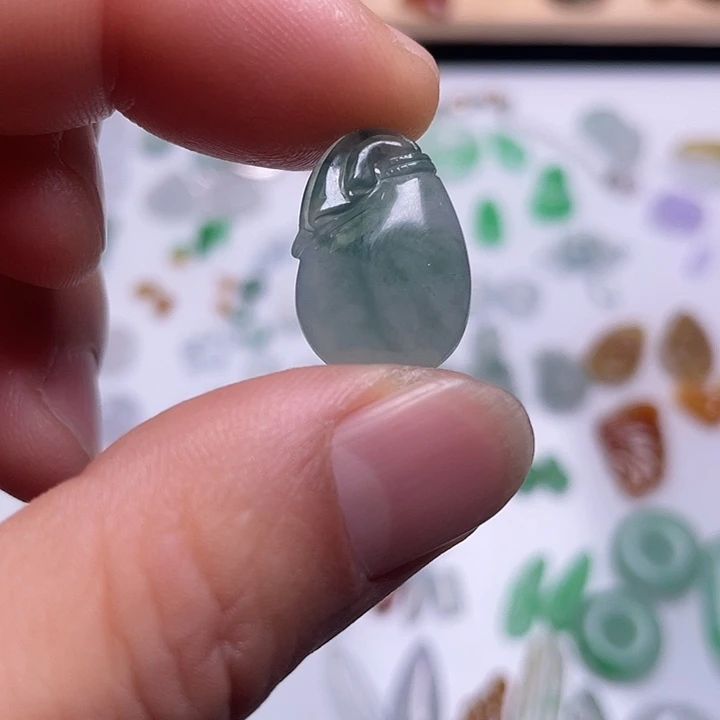定制翡翠未镶嵌钱袋满满