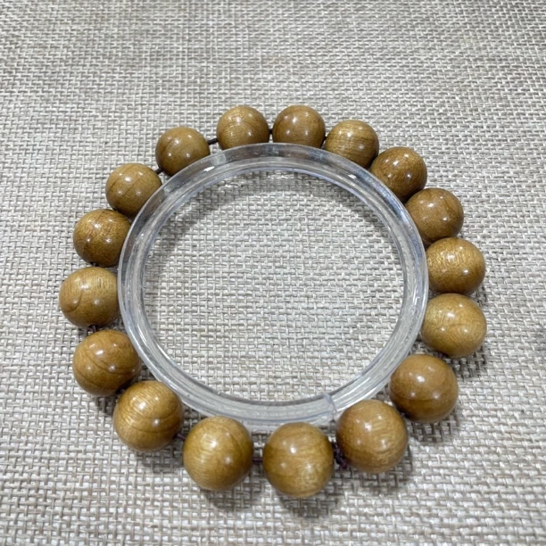 A301 金丝楠枯木料卡1.2圆珠单圈手串