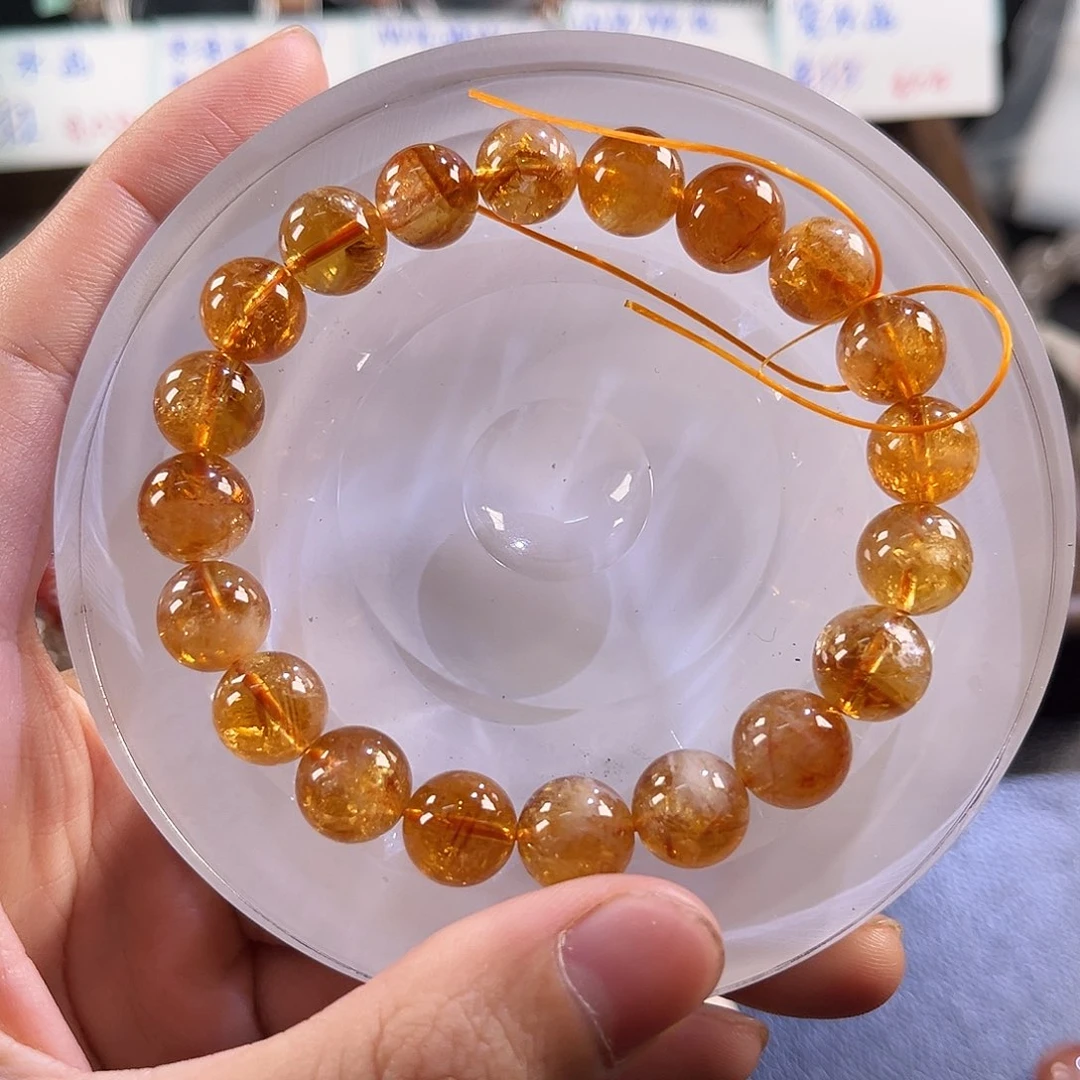 手链水晶未镶嵌暴力黄塔晶10.7mm