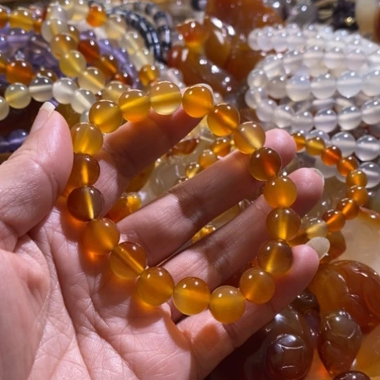 玛瑙/玉髓玛瑙手串未镶嵌用**风