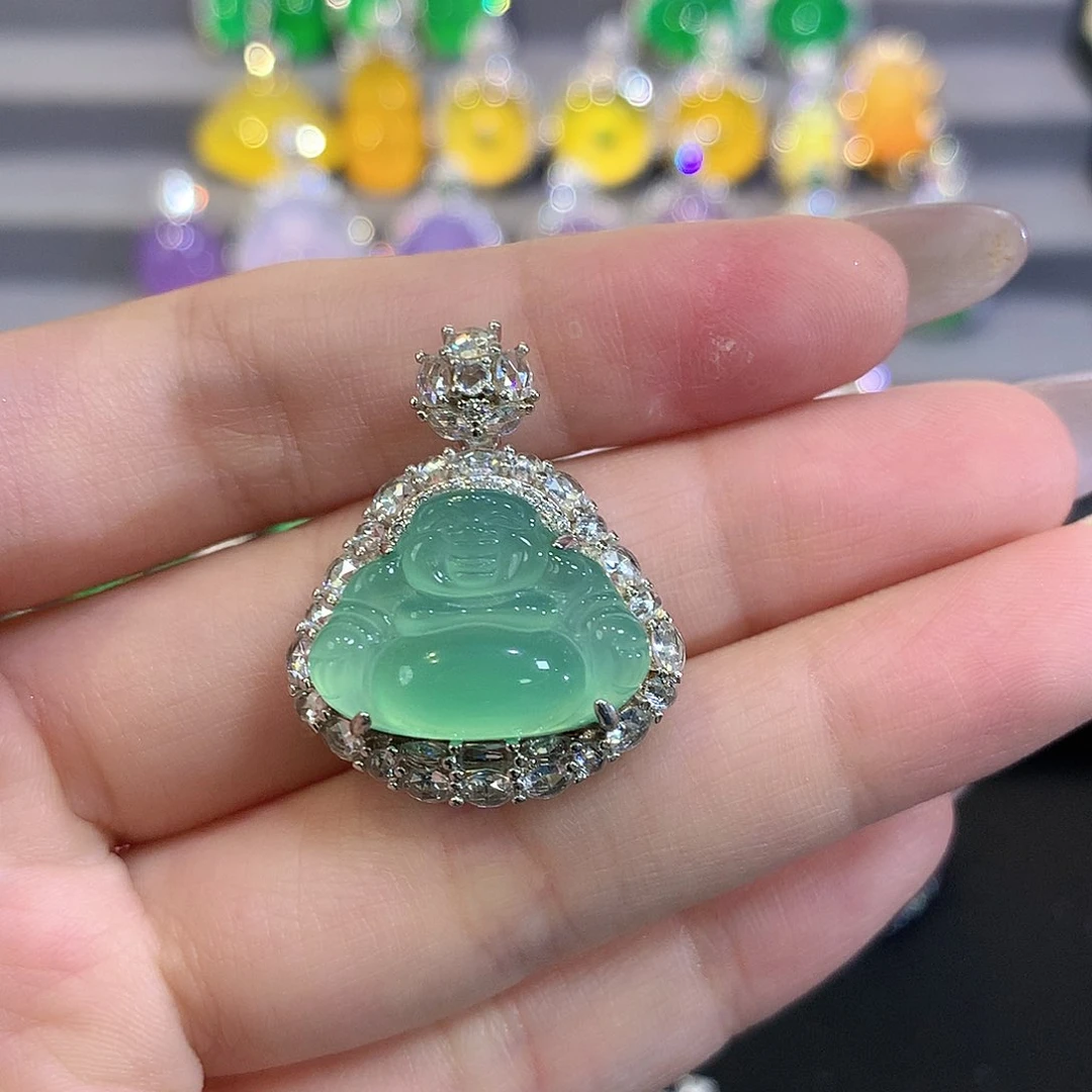 玛瑙/玉髓颈饰银S925镶嵌夏**?