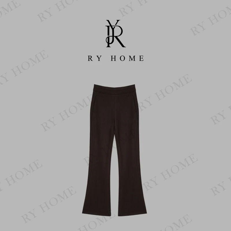 【容雨RYHOME】醋酸羊毛【3D腿精超模裤】休闲微喇裤253K2758