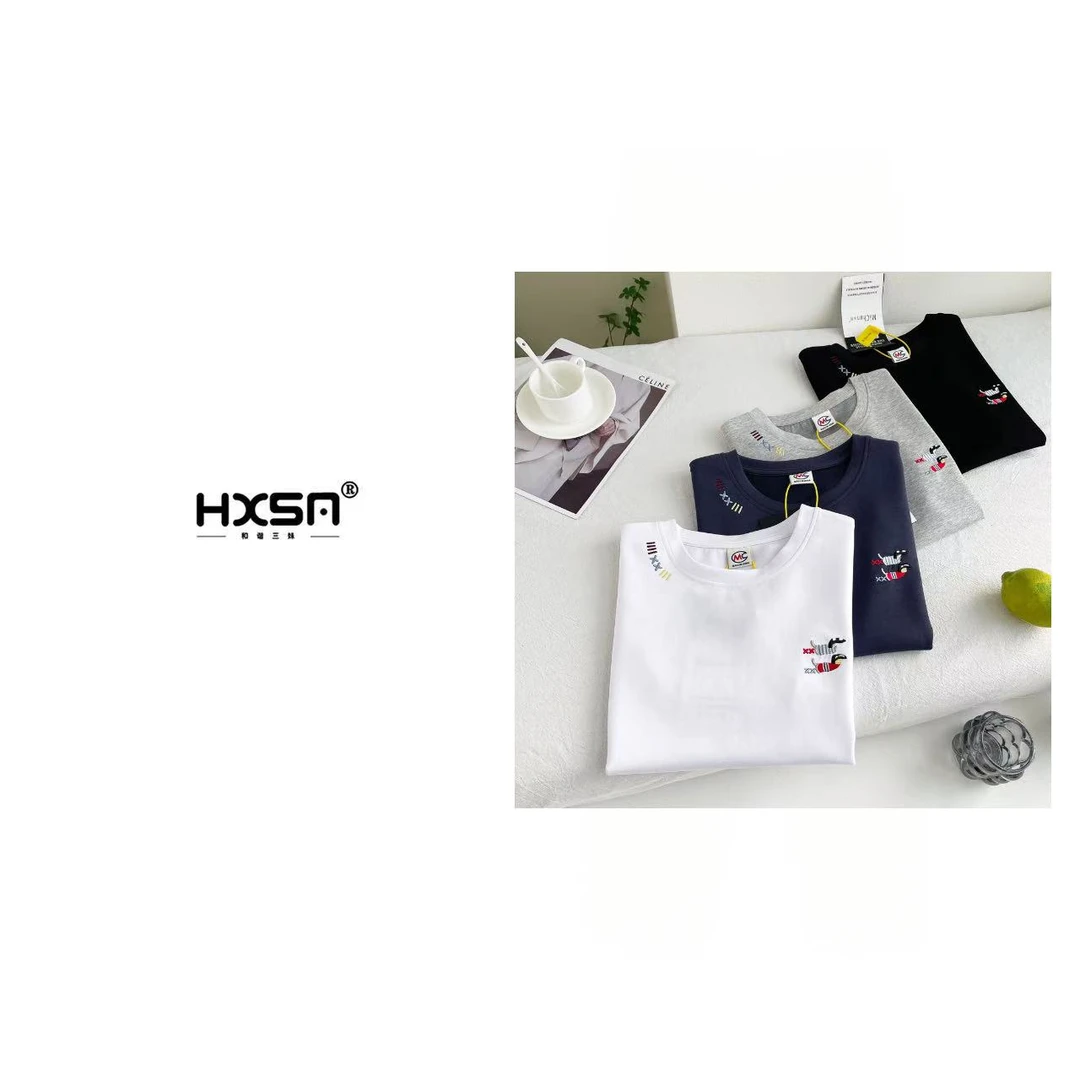 （现）HXSM「腊肠狗」夏童趣简约圆领短袖698
