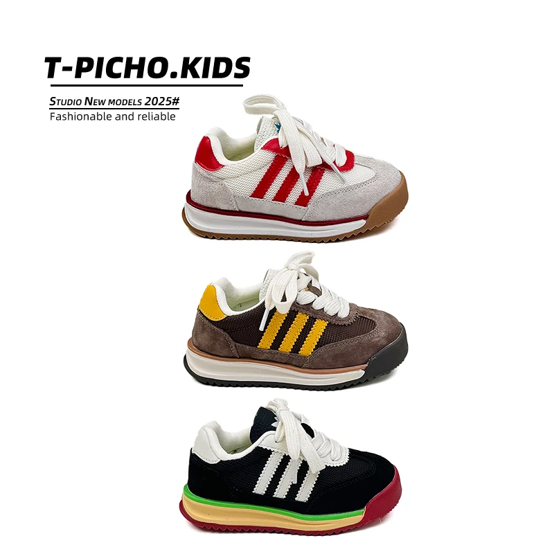 儿童阿甘鞋2025夏季新款网布透气休闲鞋男童女童软底运动鞋-9055