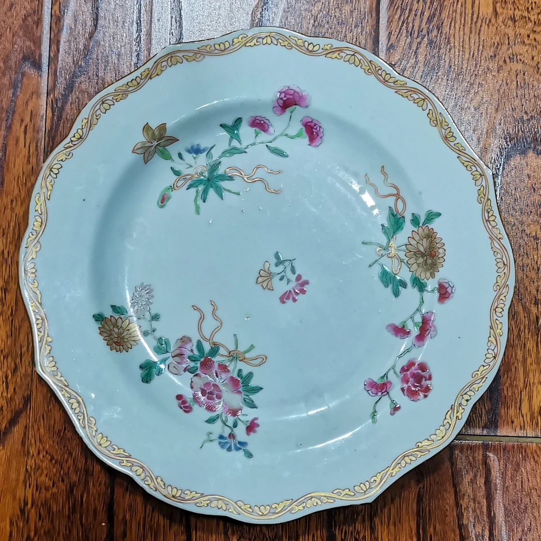 SCS15359雍正粉彩花卉纹花口盘/四川省文物总店