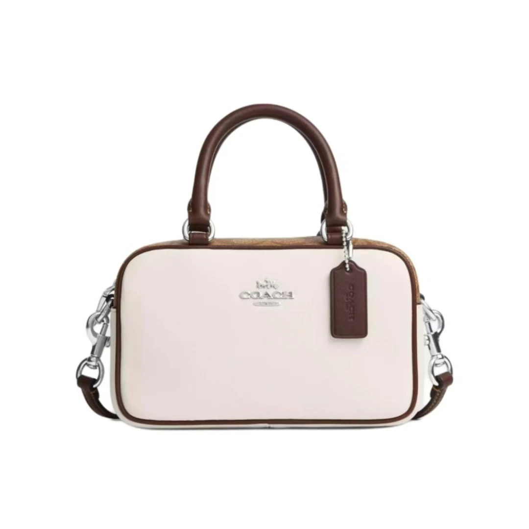 Coach 蔻驰 Satchel 拉链开合 保龄球斜挎包19*7*13（香港发货）