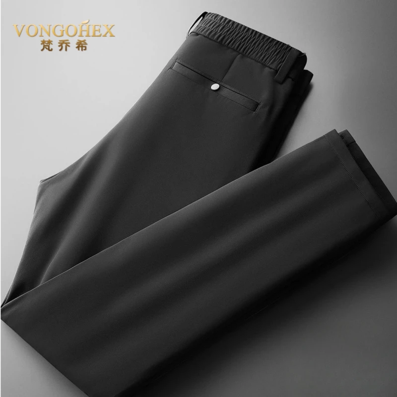 VONGOHEX保暖羽绒裤男士冬季御寒加厚白鸭绒松紧腰外穿商务休闲裤
