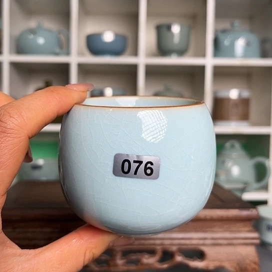 杯076天青釉龙蛋杯福利款